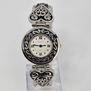 Geneva Heart Shaped Women's Watch‎ 29MM White Dial Up to 6.75" Wrist New Battery